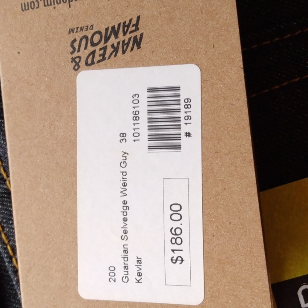 14oz.,JAPANESE DENIM,,38.w.mid rise tapered leg. - Picture 4 of 5